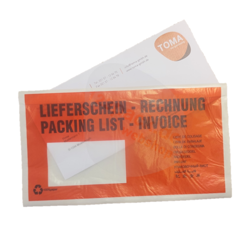 Lieferscheintaschen Pergamin-Papier "rot"