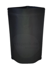 Standbodenbeutel / Doypack Green Line Kraftpapier-schwarz mit Ventil 160x240mm 250g